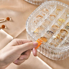 Elegant Transparent Crystal Portable Jewellery Box Cosmia