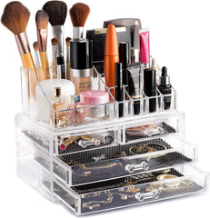 Acrylic Makeup Organizer Drawers Stand, Brush and Jewellery Storage Cosmia.pk