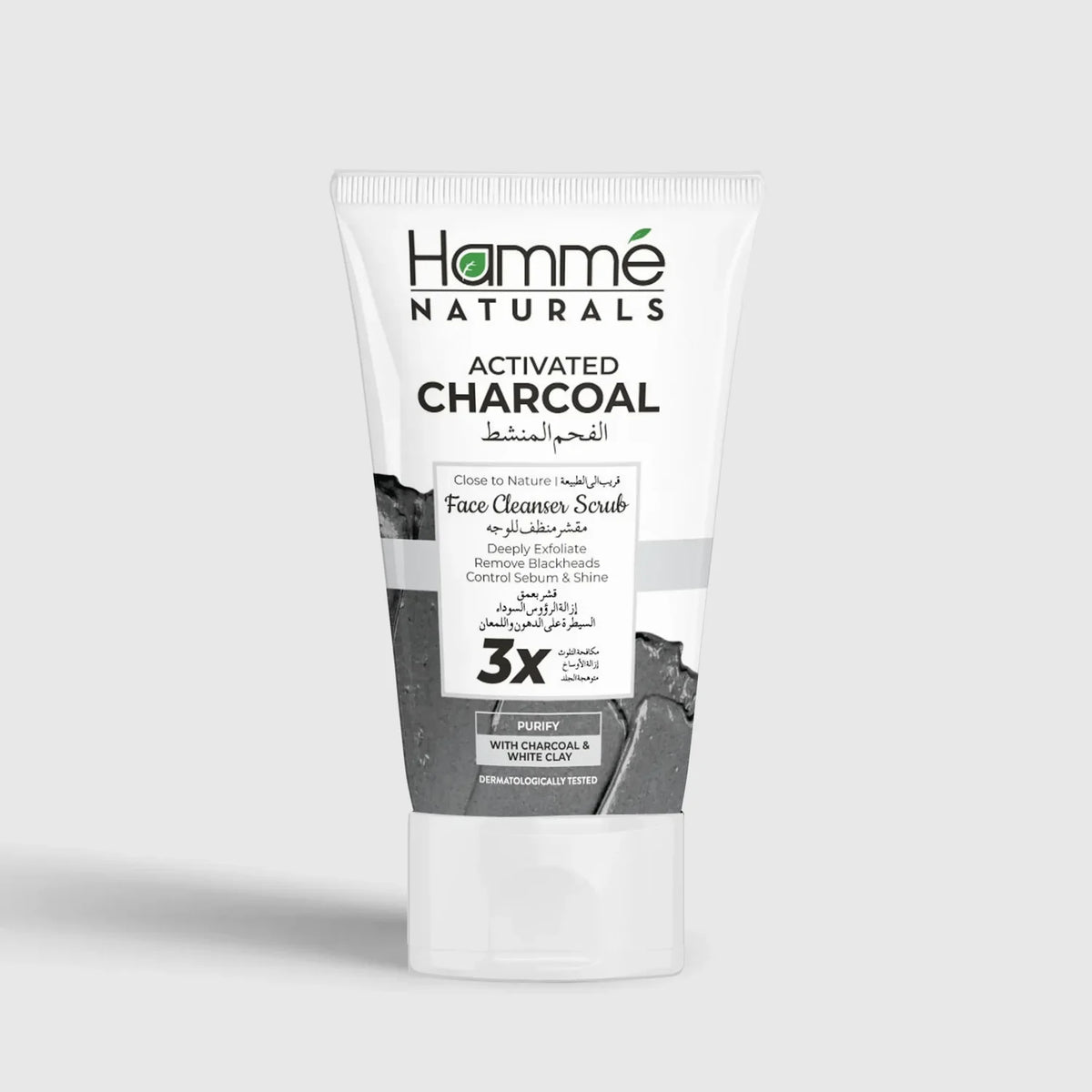 Hamme Natural Activated Charcoal Face Cleanser Scrub 100ml Hamme