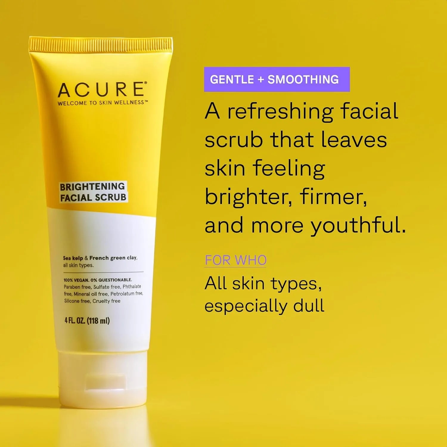 Acure Brightening Facial Scrub - 118ml Acure