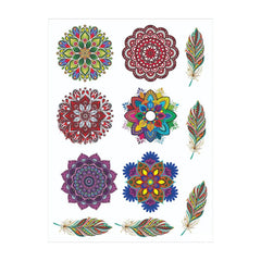 Multi Color Mehndi Stickers, Temporary Henna Tattoos Cosmia.pk