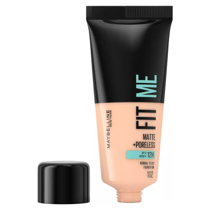 Original Maybelline Fit Me Foundation, Matte & Poreless, Full Coverage Blendable Normal to Oily Skin, 30ml Maybelline