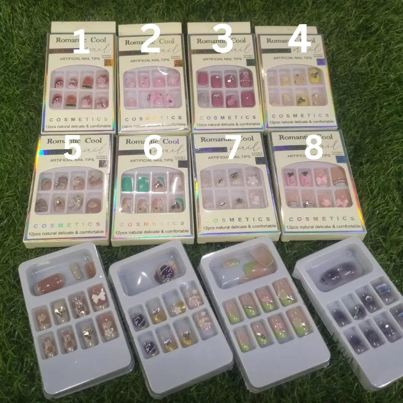 Romantic Cool Artifical Nails Romantic Cool