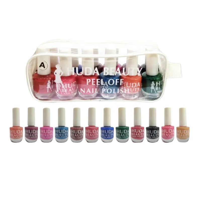 Huda Beauty Nail Paint Peel off - 12 Pcs Huda Beauty