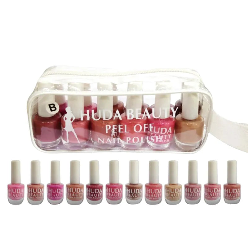 Huda Beauty Nail Paint Peel off - 12 Pcs Huda Beauty