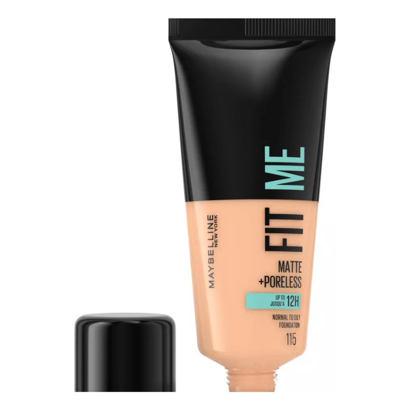 Original Maybelline Fit Me Foundation, Matte & Poreless, Full Coverage Blendable Normal to Oily Skin, 30ml Maybelline