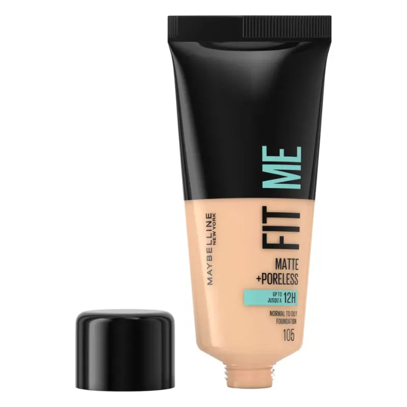 Original Maybelline Fit Me Foundation, Matte & Poreless, Full Coverage Blendable Normal to Oily Skin, 30ml Maybelline