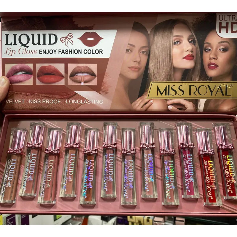 12 PCS miss royal Lipgloss Miss Royal