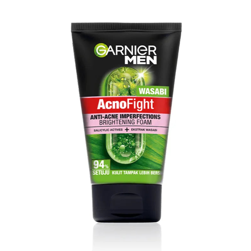 Garnier Men Acno Fight Wasabi Brightening Foam Facial Cleanser - 100ml Garnier