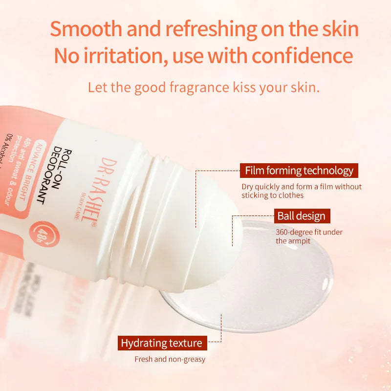 Dr. Rashel Advance Bright Quick Dry Roll-On Deodorant 48H Protection - 50ml Dr. Rashel