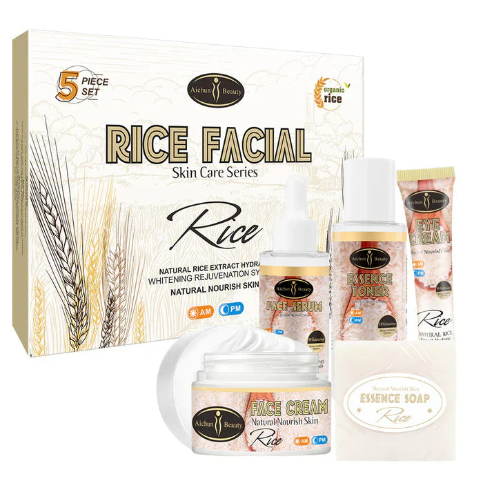 Aichun Beauty 5 Pieces Organic Rice Facial Skin Care Set Aichun Beauty