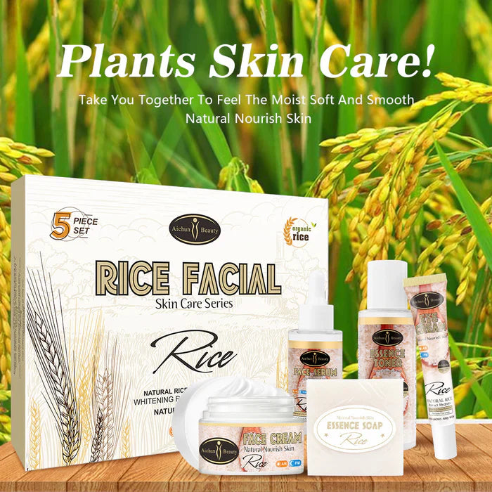 Aichun Beauty 5 Pieces Organic Rice Facial Skin Care Set Aichun Beauty