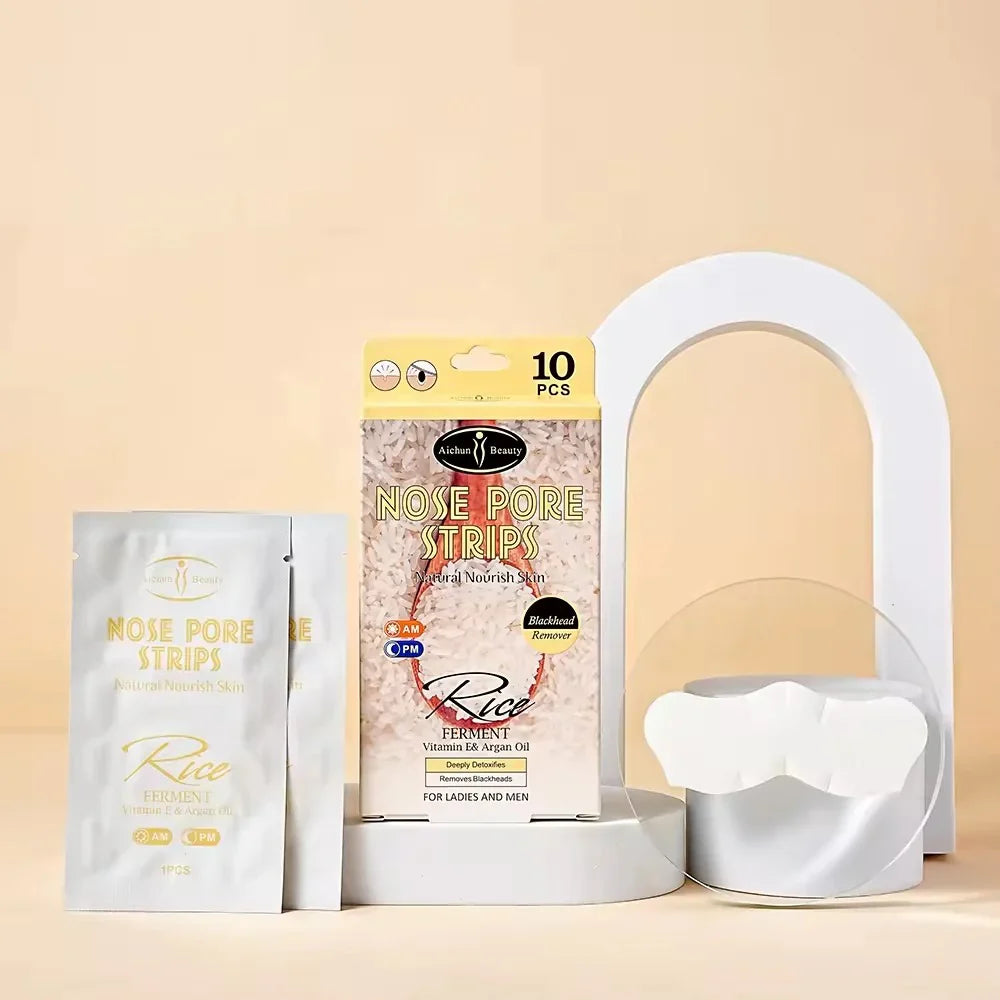 Aichun Beauty Rice Nose Pore Strips Pack of 10pcs Aichun Beauty