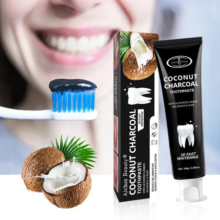 Aichun Beauty Teeth Coconut Black Bamboo Charcoal Toothpaste - 100g Aichun Beauty