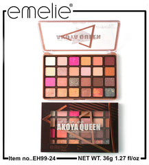 Emelie Paris Akoya Queen 24 Color Eyeshadow Palette Awesome Shades Emelie