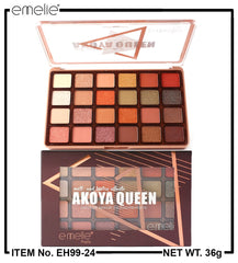Emelie Paris Akoya Queen 24 Color Eyeshadow Palette Awesome Shades Emelie