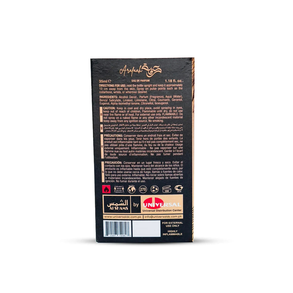 Al Shams Arafaah Perfume – 35ml Eau de Parfum Al Shams