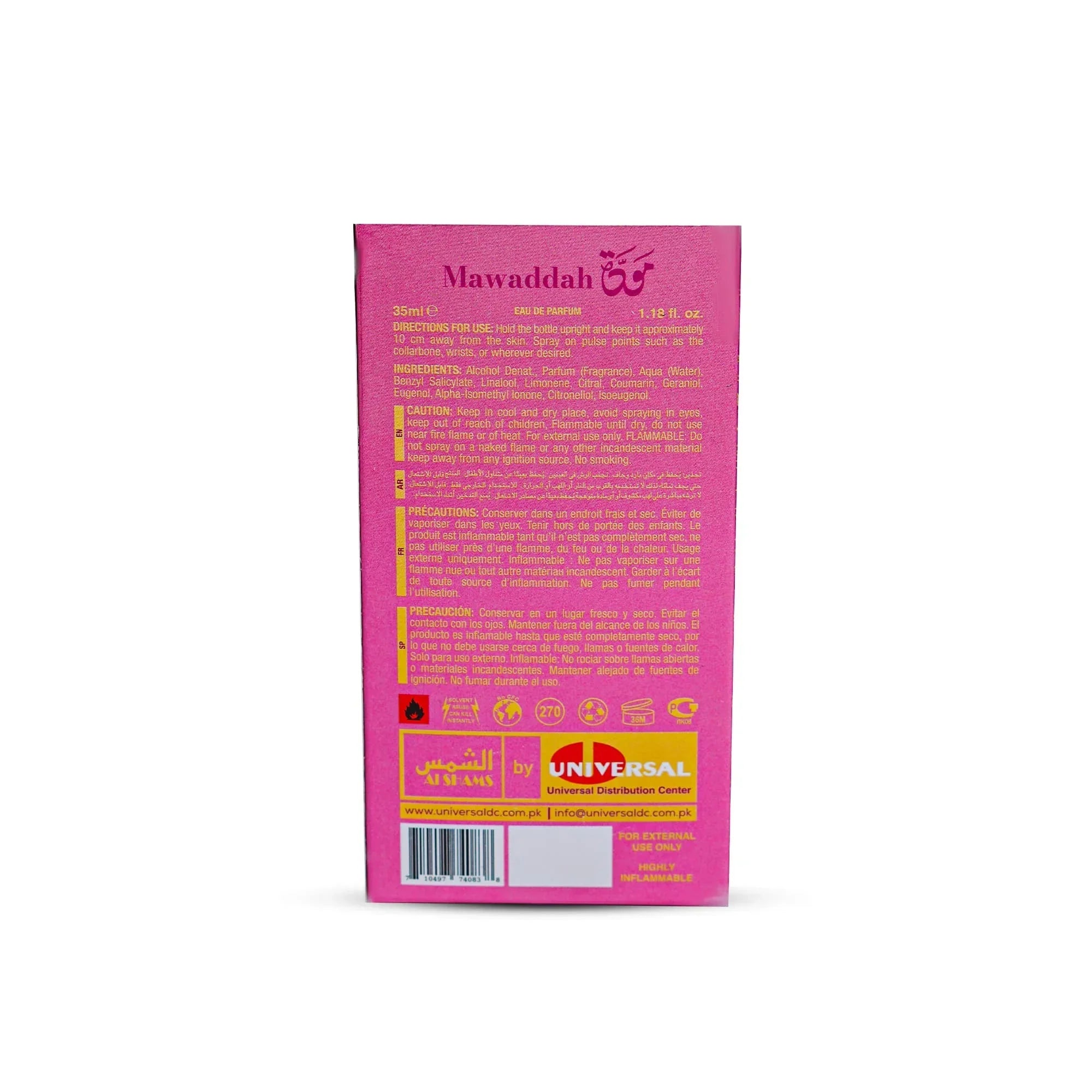 Al Shams Mawaddah Perfume – 35ml Eau de Parfum Al Shams