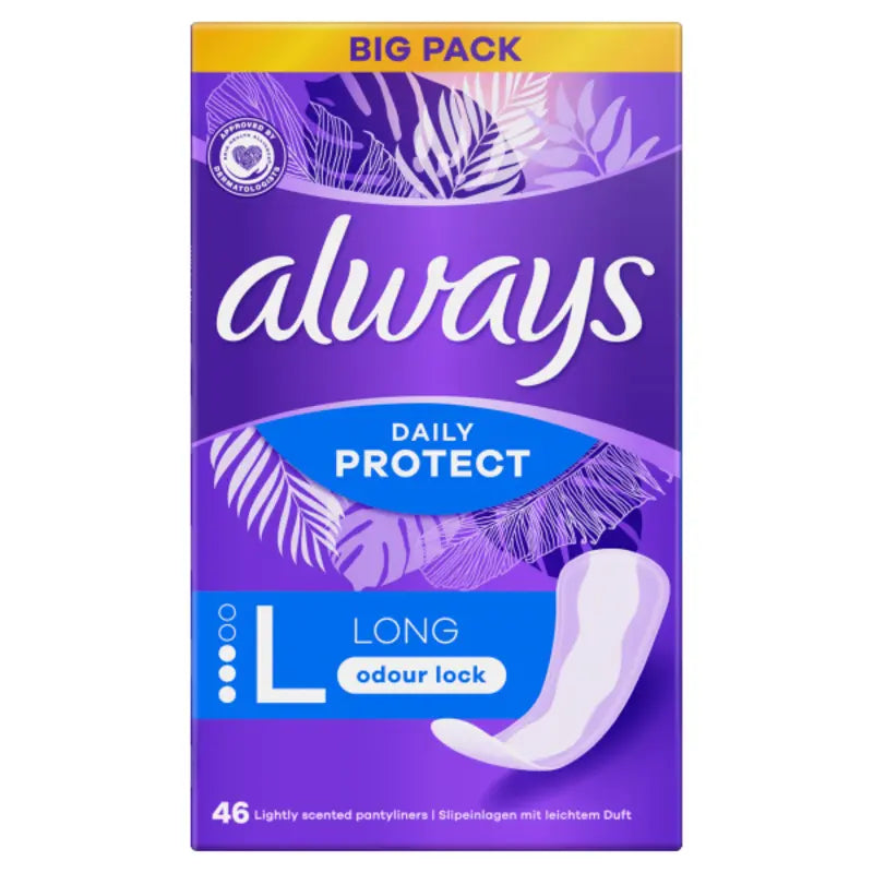 Always Daily Protect Long Pantyliners - 46 Pcs Always