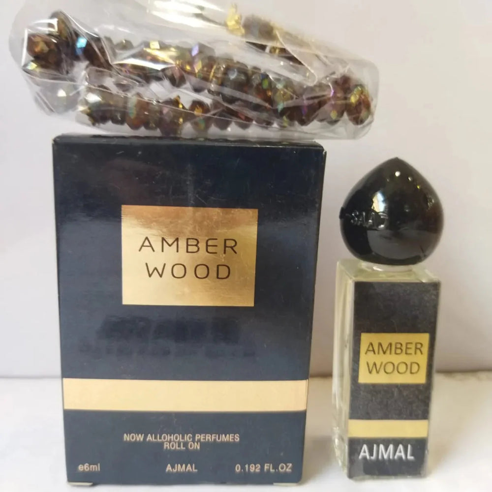 Amber Wood Attar With Tasbeeh 6ml Cosmia