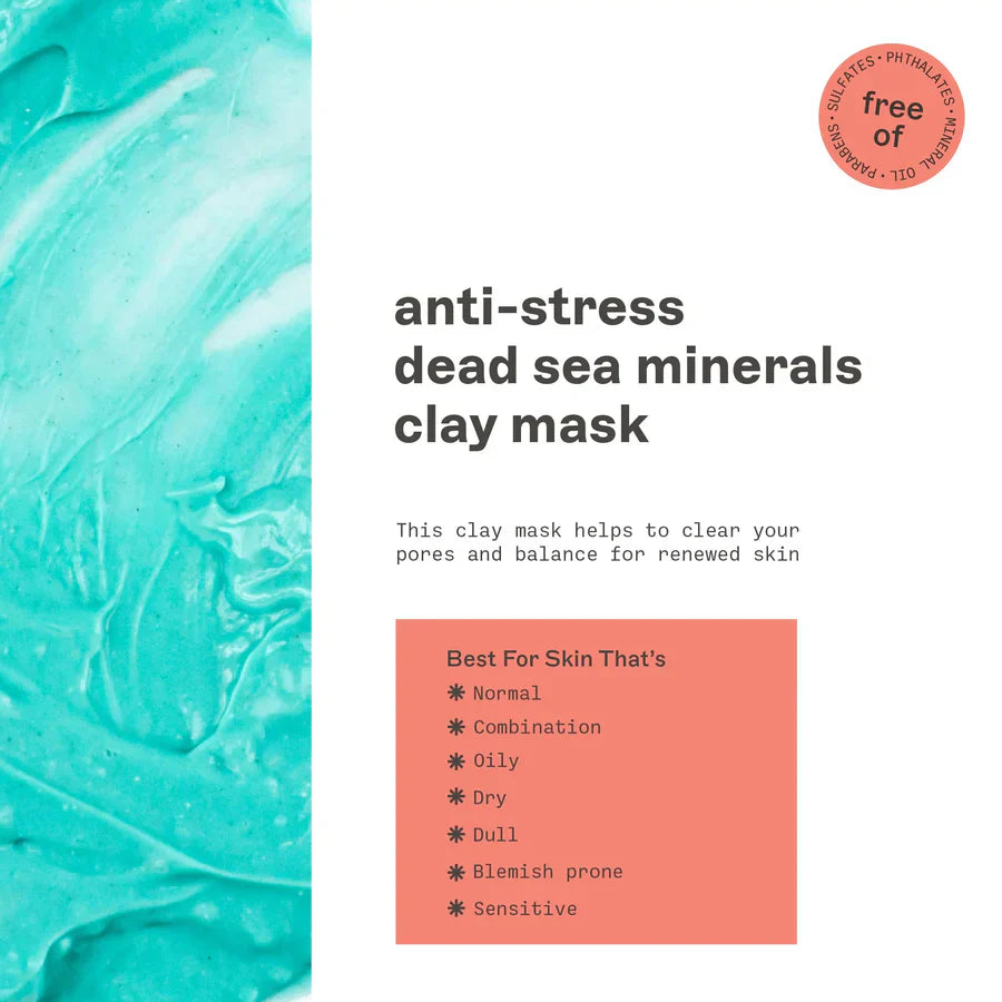 Freeman Anti-Stress Dead Sea Minerals Clay Mask 75ml Freeman