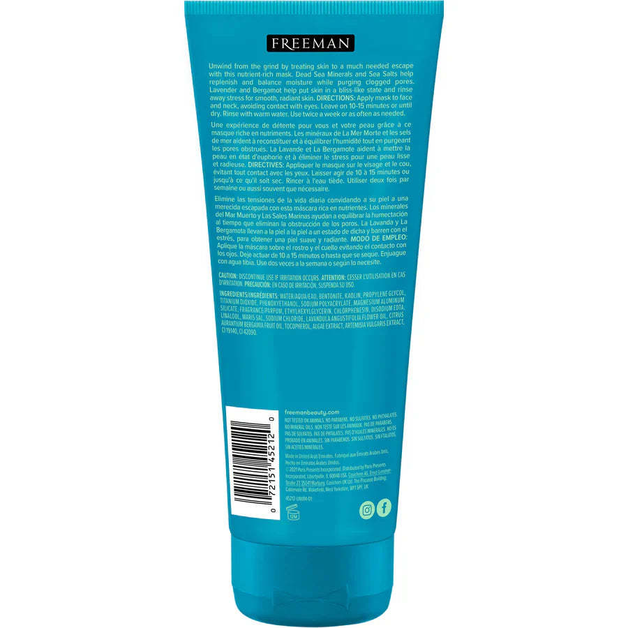 Freeman Anti-Stress Dead Sea Minerals Clay Mask 75ml Freeman