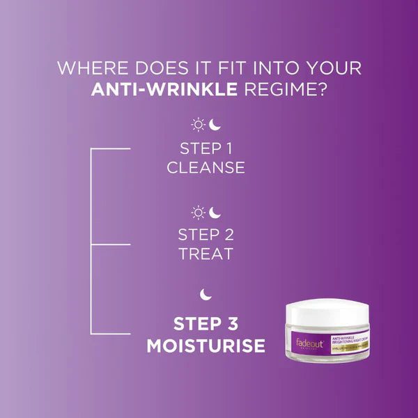 Fade Out Anti-Wrinkle Brightening Night Cream - 50ml Fade Out