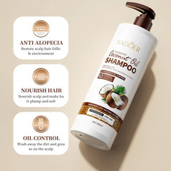 Sadoer Anti Dandruff Coconut Oil Nourishing Smooth Fluffy Shampoo 500ml Sadoer