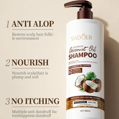 Sadoer Anti Dandruff Coconut Oil Nourishing Smooth Fluffy Shampoo 500ml Sadoer