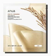 Anua Rice 70 Glow Collagen Sheet Mask 38g Anua