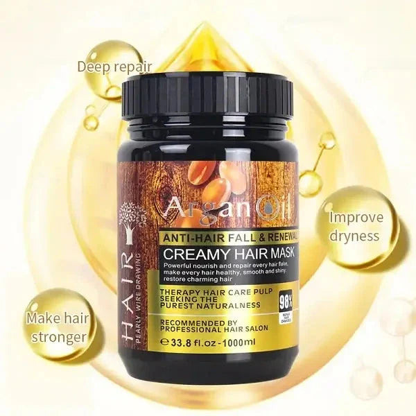 Argan Oil Anti-Hair Fall & Renewal Creamy Hair Mask 1000ml Argan Oil