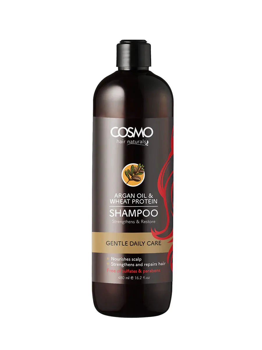 Cosmo Gentle Daily Care Argan Oil & Wheat Protein Shampoo - 480ml Cosmo
