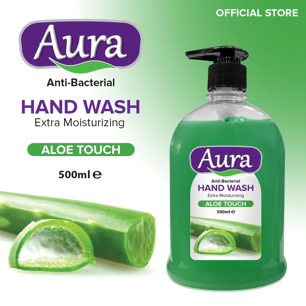 Aura Anti-Bacterial Liquid Handwash Aloe Touch 500ML Aura