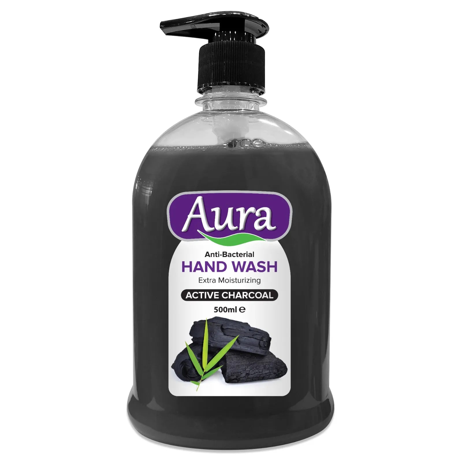 Aura Anti-Bacterial Liquid Handwash Charcoal 500ML Aura