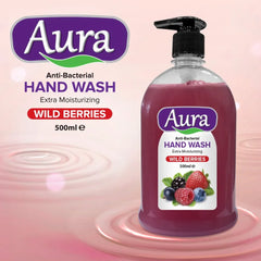 Aura Anti-Bacterial Liquid Handwash Wild Berries 500ML Aura