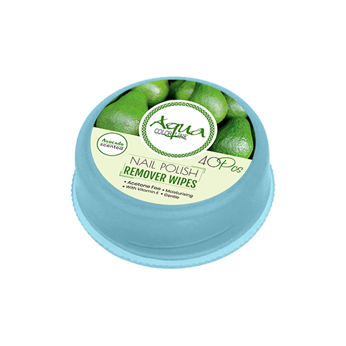 Aqua Color Line Nail polish Remover Pad 40 Pieces Aqua Color Line