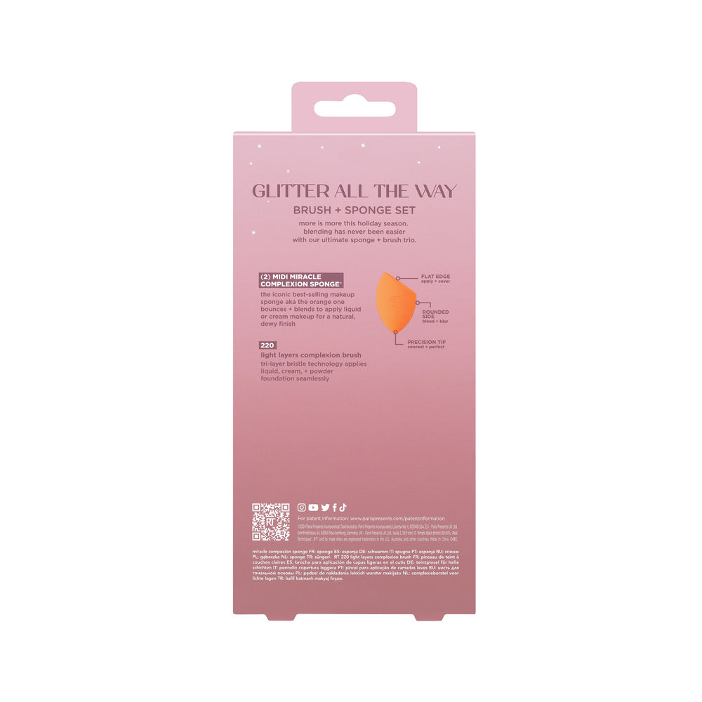 Glitter All The Way Brush + Sponge Set Cosmia