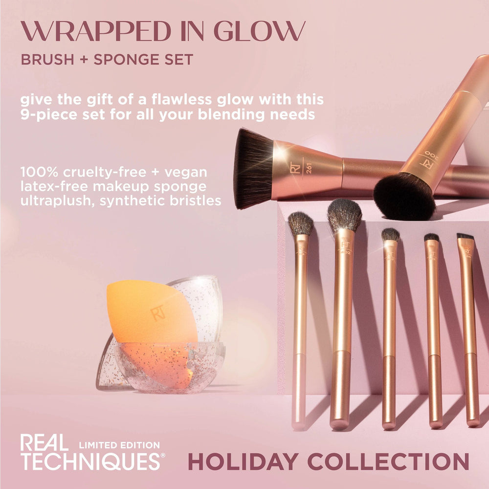 Wrapped In Glow Brush + Sponge Set Cosmia
