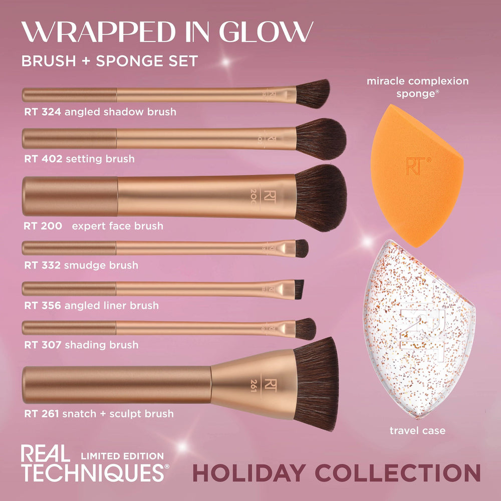 Wrapped In Glow Brush + Sponge Set Cosmia