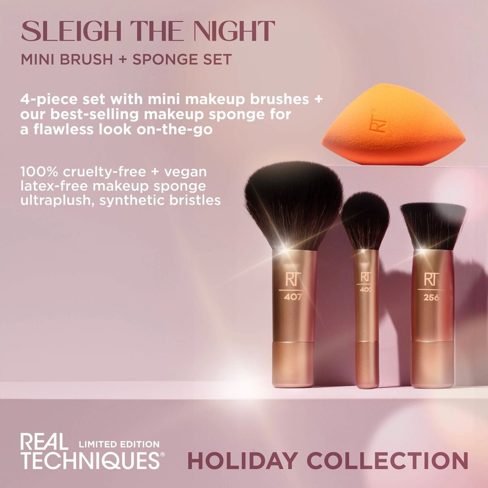 Sleigh The Night Mini Brush + Sponge Set Cosmia