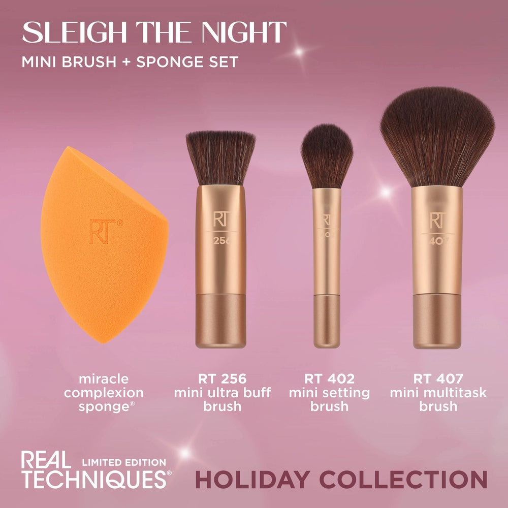 Sleigh The Night Mini Brush + Sponge Set Cosmia