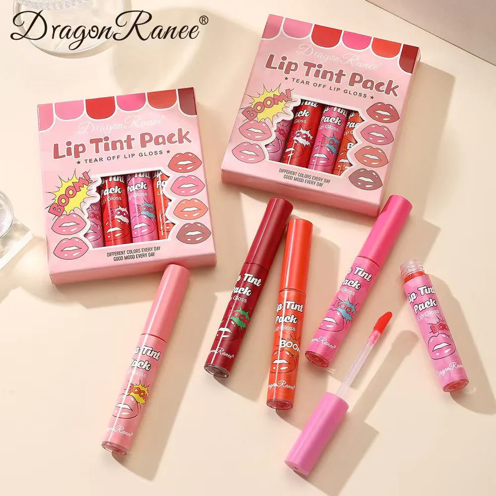 6pcs Dragon Ranee Peel Off Fruity Lip Gloss Dragon Ranee