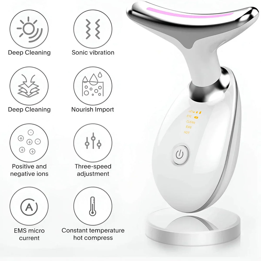 Anti-Aging Neck & Face Massager | Intense Pulsed Light Wrinkle Cosmia.pk