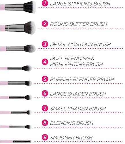 BH Cosmetics Bella - 9 Piece Makeup Brushes Set BH Cosmetics