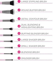 BH Cosmetics Bella - 9 Piece Makeup Brushes Set BH Cosmetics