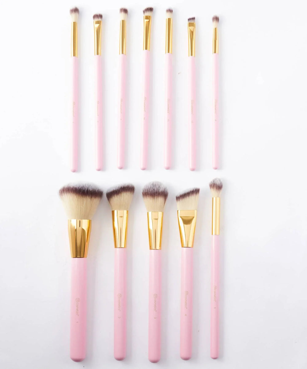 BH Cosmetics - Pink Studded Elegance - 12 Piece Brush Set BH Cosmetics