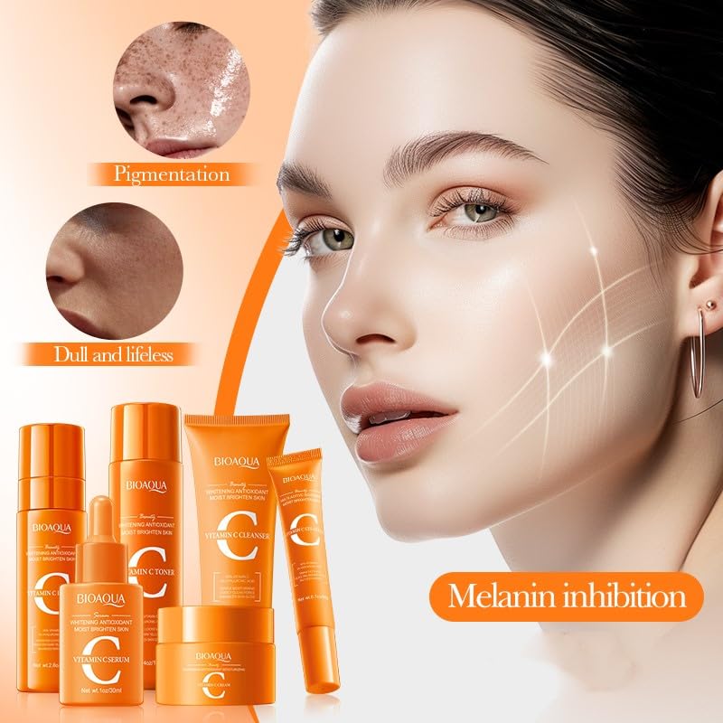 BIOAQUA 6in1 Vitamin C Facial Kit Skin Care Set Bioaqua