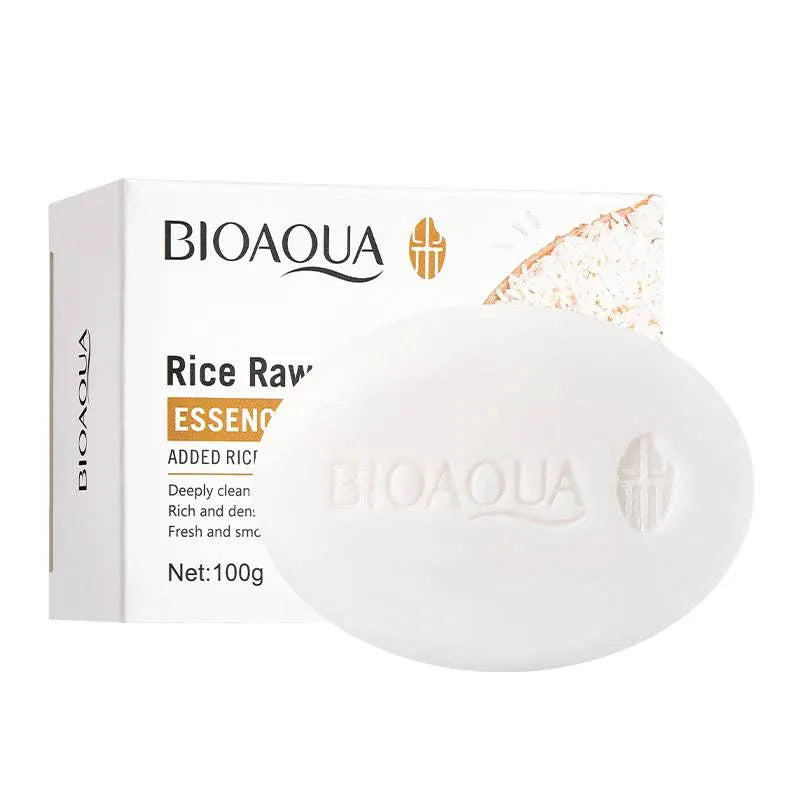 BIOAQUA Rice Raw Pulp Face And Body Oil Control Soap 100g Bioaqua