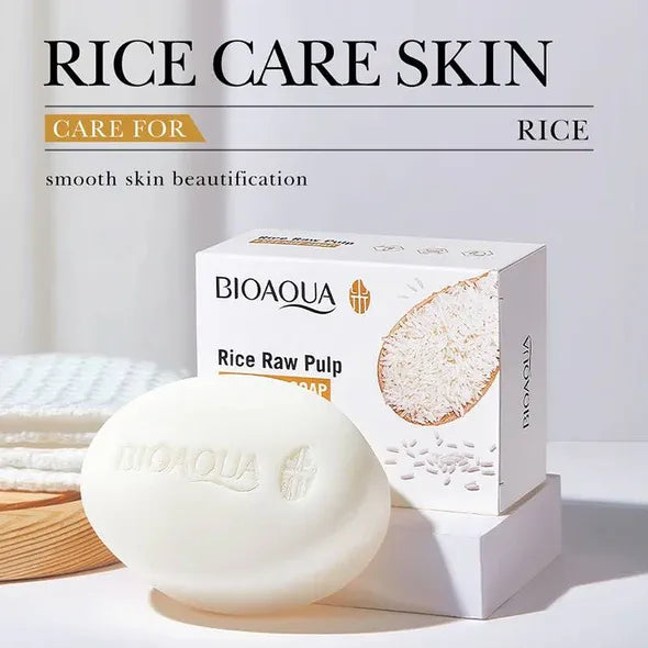 BIOAQUA Rice Raw Pulp Face And Body Oil Control Soap 100g Bioaqua