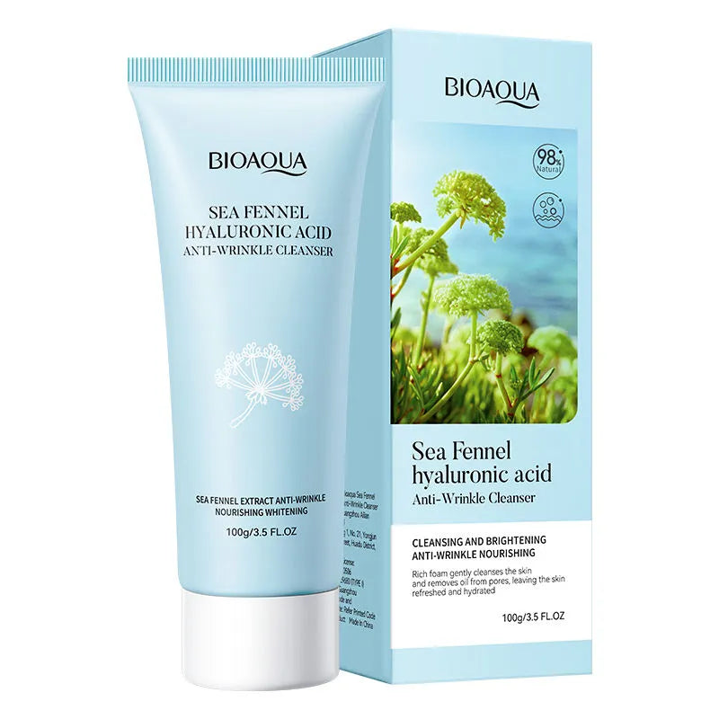 BIOAQUA Sea Fennel Hyaluronic Acid Foaming Facial Cleanser - 100ml Bioaqua